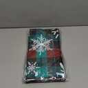 KALOR 9 Pack Christmas Tablecloth, 54 x 108 Inch Red Green Snowflake Large Disposable Table Cover, Waterproof Vintage Cloth for Party Decorations Supplies