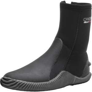 Cressi Adult Unisex Crew Water Boots for Scuba Diving, Surfing, Canyoning, 3 mm Neoprene Thickness  (US Man 6 | US Lady 7, Black/Black)