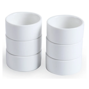 1 oz Mini Porcelain Ramekins Set of 6, Small Ceramics Souffle Dish, Exactly Designed for Dipping Sauce, Ketchup, Salsa and Jams, 30ml White