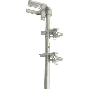 HITTITE 36" Chain Link Drop Rod for Double Gate, Pull Style Chain Link Fence Gate Latch for 1-3/8" Frame, Heavy Duty Drop Bolt Ground Latch for Metal Gates