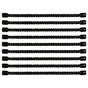9pcs Silicone Cable Ties, 6-Inch Reusable Cable Zip Ties, Bendable Rubber Twist Ties, for Organizing, Bundling and Hooking (Black, 6in (9pcs))