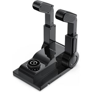 FORLIM Boot Dryer for Work Boots, Shoe Dryer with Heat Blower, Glove Dryer & Boot Warmer - 180 Adjustable Dry Rack - Telescopic Bendable Dry Ports - Intelligent Timer - Black