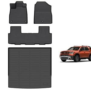 For Honda Passport Floor Mats 2026, TPE All Weather Custom Car Floor Mat Cargo Trunk Liner Full Set Accessories for Honda Passport 2026