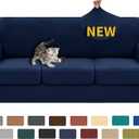 Sofa Slipcover, Navy Blue Sofa + 3 Cushion Covers