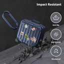 Filoto Compatible with Airpods 4 Case, Cute Fashion Suitcase Design for Airpods 4th Generation Case Cover, Shockproof Protective Hard Case with Keychain/Cleaner Kit (Blue, Airpods 4 Case)