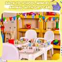 30 Set Welcome Back to School Gifts for Students Teachers Stuffed Animals Bulk Mini First Day of School Plush Animals with Card Small Stuffed Doll Tiny Keychain Classroom Gift Party Favors