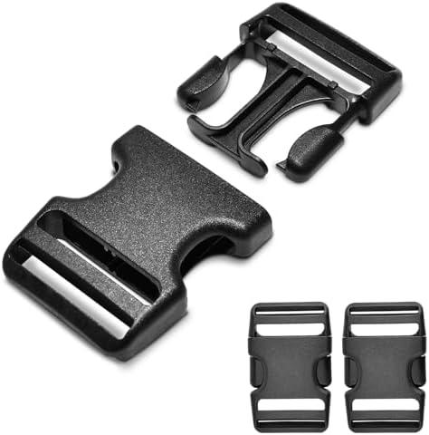 CooBigo 3pcs 1-1/2 Inch Plastic Buckle for Strap Replacment, Heavy Duty Belt Buckles Backpack Clips Luggage Webbing Straps Side Release Buckle Clasp
