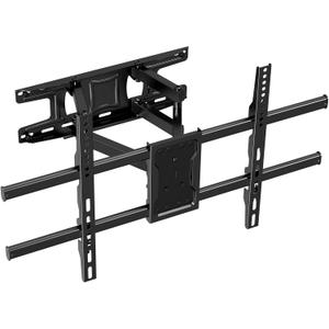 Full Motion TV Wall Mount Bracket Dual Articulating Arms Swivels Tilts Rotation for Most 37-75 Inch Flat Curved TVs,Holds up to 110lbs, Max VESA 600x400mm,Fits up to 16" Studs