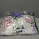 Purple Q Crafts Thank You Bags With Soft Loop Handle for Business Retail, Boutique Bulk 50 Pack 15" W x 12" H Floral Plastic Shopping Bags/Gift Bags Perfect For Mothers Day