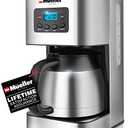 Mueller Austria Ultra Brew Thermal Coffee Maker, 8 cup (34oz) Carafe, Keep Warm, Auto Shut-Off, LCD Display Coffee Machine, Programmable, Delay Brew Function, Stainless Steel