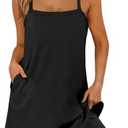 ANRABESS Women Summer Dress 2025 Beach Vacation Outfits Tennis Athletic Workout Romper Dress Built in Shorts Travel Clothes Size S