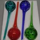 Little Green Leaf LGL Plant Watering Globes - Automatic Self Watering Globes. Decorative Self Watering Planter Inserts. Self Watering Spikes to Support Plant Health. 4 Pack x 350ml.