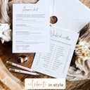 GardenCity Bridal Shower Games Bundle - 5 Bridal Shower Games and Pencils for 30 Guests, Double-Sided Cards, Minimalist