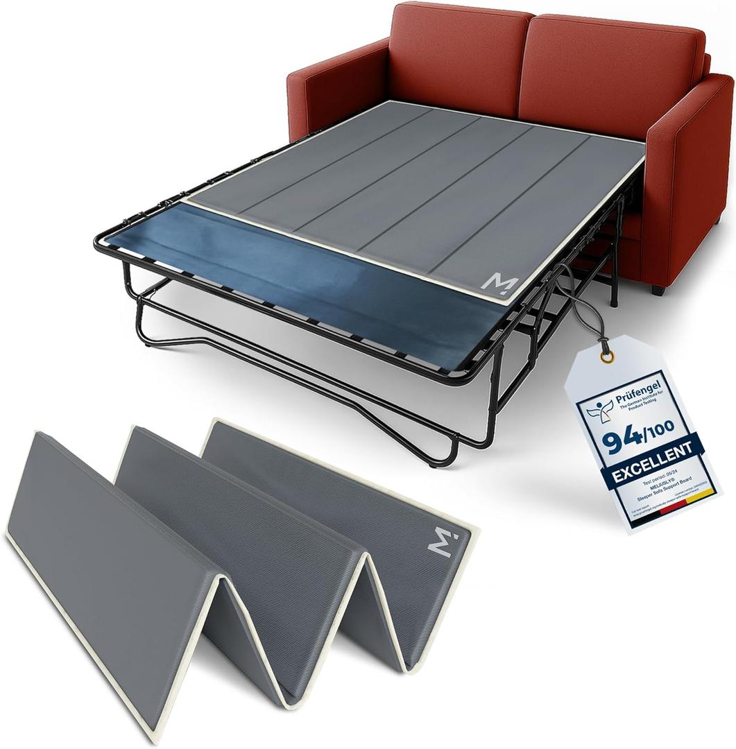 Meliusly Flex Sleeper Sofa Support Board (48x60 - Queen Size) Extra Comfort Sofa Bed Support, Pull Out Couch Mattress Board, Sleeper Bar Shield, SleeperSaver, Count of 2 Meliusly Flex Sleeper Sofa Support Board (48x60 - Queen Size) Extra Comfort Sofa Bed Support, Pull Out Couch Mattress Board, Sleeper Bar Shield, SleeperSaver, Count of 2