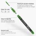 Arteza Acrylic Paint Markers, Set of 40 Acrylic Paint Pens in Assorted Colors, Art & Craft Supplies for Glass, Pottery, Ceramic, Rock, Canvas Painting (1 Count (Pack of 40), Multicolor)