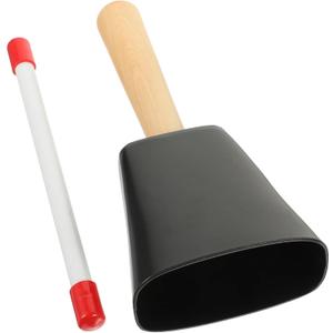 1 Set cow bell metal cowbell with mallet kids vibraslap instrument cowbells school hand bells service handbells percussion drum cowbell hand knock plastic music Baby