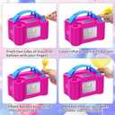 Growsun Electric Balloon Pump Air Inflator Portable Automatic Dual Nozzle Balloon Blower 110V 600W for Birthday Baby Shower Balloons Party Decorations