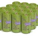 Lavender Scented 13” x 9” Dog Poop Bags Rolls, Leakproof Strong & Sturdy Waste Bags for Doggie Cat Pet
