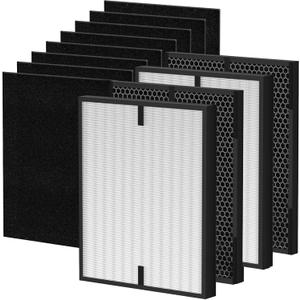 AD 3000 Replacement Air Filters Compatible With Air Doctor 3000, 3000m, 3000pro Air Puri-Fier, includes 2 Premium Air Replacement Filters + 2 Activated Carbon Filters + 8 Pre-Filter