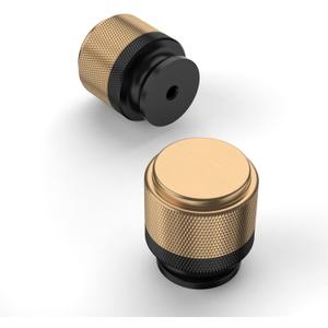 Amerdeco 10 Pack Champagne Bronze Black Knurled Cabinet Knobs Kitchen Cabinet Pulls for Drawer Dresser, Cupboard and Wardrobe ZH040