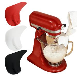 Flour Funnel for KitchenAid Mixer Easy-Clean Silicone Flour Funnel, Anti-Splash Pour Guard Compatible with KitchenAid Tilt-Head Mixers, Universal Fit for Most Stand Mixers, No-Mess Baking Tool,Black