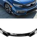 3Pcs Glossy Black Front Bumper Lip Splitter for 2016-2020 Honda Civic Bumper Body Kit Protection Splitter Spoiler