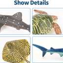 36PCS Sea Animal Toys with Shark, Whale, Octopus & Other Ocean Animal FigurinesToys for Kids, Ocean Theme Cake Toppers Party Favors Birthday Gift for Boys Girls