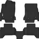 Floor Mats for 2024 2025 Toyota Land Cruiser,TPE All Weather Protection Slush 1st & 2nd Row Floor Liners Black