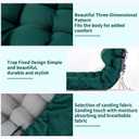 Tudomro 66'' Outdoor Chaise Lounge Cushion Waterproof Patio Pool Chaise Lounge Cushion with Headrest Pillow Tie Fade Resistant Replacement Longue Rocking High Back Chair(Dark Green,1 Pcs)