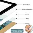 iRahmen 16x20 Picture Frame Set of 2 with Plexiglass, Black Poster Frame Display 11x14 Picture with Mat or 16 x 20 Without Mat, Wood Photo Frame for Horizontal or Vertical Wall Mounting