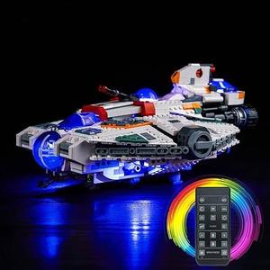 Hilighting Upgraded Led Light Kit for Lego Ahsoka Ghost & Phantom II Building Set, Remote Version Compatible with Lego 75357 Model for Adults, Fun Gift for Lovers (Model Not Included)