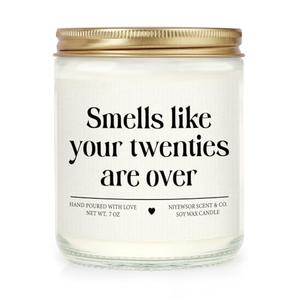 Niyewsor 30th Birthday Gifts for Women Men, Thirty Birthday Candle, 1996 30th Birthday Decorations for Her Him, 30 Year Old Bday Gifts for Friend, Sister, Wife, Husband, Handmade, 7oz