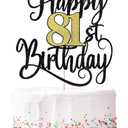 happy 81th birthday cake topper,81 birthday party cake decorations