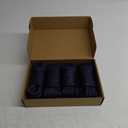 Young Marine 3/8 Inch x 15FT Double Braided Nylon Dock Lines Rope, Dock Line with 12 Inch Eyelet for Mooring Boats, Black (4 Pack, Navy Blue)