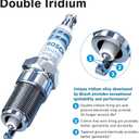 BOSCH 9602 OE Fine Wire Double Iridium Spark Plug - Advanced Original Equipment Technology with 4X Life - Pack of 4