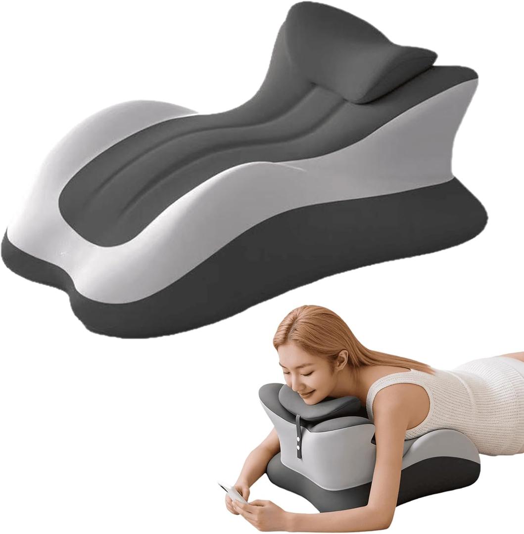 Ergonomic 27 Angle Memory Foam Wedge Pillow for Bed, Multi-Position Support for Back Neck and Legs, Positioning Pillow for Reading Sitting Up