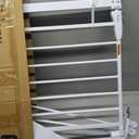 Baby Gate No Drilling, 29"-40" Auto Close Dog Gate Indoor for Doorways & Stairs, Pressure Mounted Adjustable Pet Gate, Easy Walk Through Child Gate for Children & Pets Stroller Friendly, White
