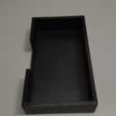 Black Wooden Napkin Holder Guest Towels Holder Flat Bathroom Napkins Holder Disposable Hand Towel Tray Cocktail Napkin Holder for Table Kitchen Counter Modern Paper Towel Holder Basket Accessories