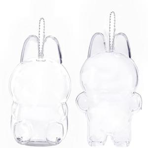 Labubu Display Case for Popmart Figures, 4Pcs Protective Case for LABUBU The Monsters Have a Seat, Display Box Hard Case Accessories Cover -