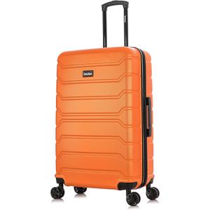 InUSA TREND Luggage with Spinner Wheels | Durable Lightweight Hardside Suitcase, Travel bag with Handle and Trolley, 28-Inch Large Checked luggage | Orange