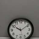Bernhard Products Black Wall Clock Silent Non Ticking 10 Inch Bold Quality Quartz Battery Operated Round Easy to Read Home/Kitchen/Office/Classroom/School Clocks, Sweep Movement