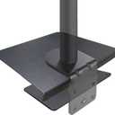 Steel Monitor Mount Reinforcement PlateMonitor Arm Reinforcement Plate for Fragile Tabletop, Monitor Mount Reinforcement Plate Fits Most Monitor Stand C Clamp Installation (Black-2)