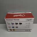 Homemate Heated Blanket Electric Throw - 50"x60" Heating Blanket Throw 1/2/4/6/8 Hours Auto-Off 10 Heat Levels Over-Heat Protection Luxury Faux Fur Sherpa ETL Certification