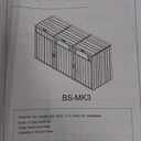 Outdoor Garbage Bin Storage Shed for 3 Trash Cans, Stainless Galvanized Steel Bin Shed with Lockable Doors, Metal Trash Can Hider for Garden Yard Lawn (Grey) (Gray)