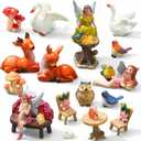 Wenqik 26 Pcs Miniature Fairy Figurines Mini Garden Accessories Tiny Fairies Figurine Decor Mini Garden Diorama Kit Micro Landscape House Fairies Figures for Home Lawn Decoration(Classic)