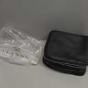 VLANDO Medium Makeup Cosmetic Organizer Case Portable Storage Bag with Adjustable Dividers for Makeup Brushes Girls Women Friend Black