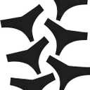 DEANGELMON Seamless Thongs for Women No Show Thong Underwear Women Comfortable Multiple Pack (Large, Black-6 Pack)