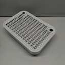 Litter Box Step, Litter Box Ramp/Catcher with Wooden Base, Anti-Tracking & Easy to Clean, Ideal for Small & Elderly Cats, Grey