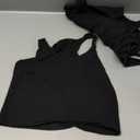Boao 4 Pieces Basic Crop Tank Tops Sleeveless Racerback Crop Top for Women (Medium, Black)