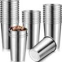50 Pcs 8.8 Oz Stainless Steel Cups Bulk Small Metal Pint Cups Unbreakable Drinking Glasses Reusable Stackable Drinking Tumbler for Kids Adults Bar Home Travel Outdoor Camping Everyday Use